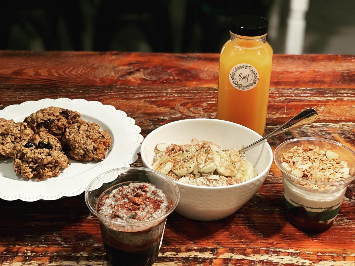 �7�7�1�5Good morning Sunshine�7�7�1�5 Sage is upping our breakfast game. There&rsquo;s no better way to fuel your day than with these plant based whole food, gluten free, dairy free and  refined sugar free options. Have you tried @cocojune_organic yogurt yet? We