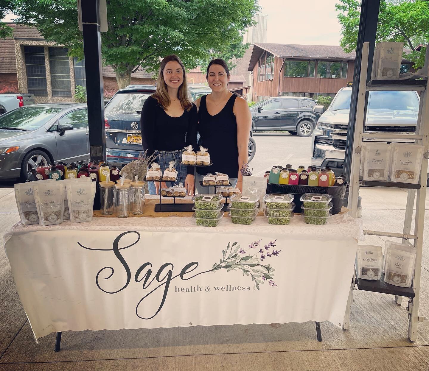 Come check us out we are at the Farmers Market today! �7�7�1�5 we have cold pressed juices, herbal tea blends, energy bites, @young.roots.micros and more�9�1�9�6�9�1�9�3�9�7�0�9�0�6 #sagehealthandwellness #reapfarmersmarketolean #itsabeautifuldayintheneighborhood #seeyo